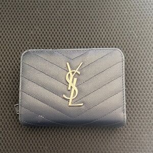 Saint Laurent Midnight Blue Leather Wallet